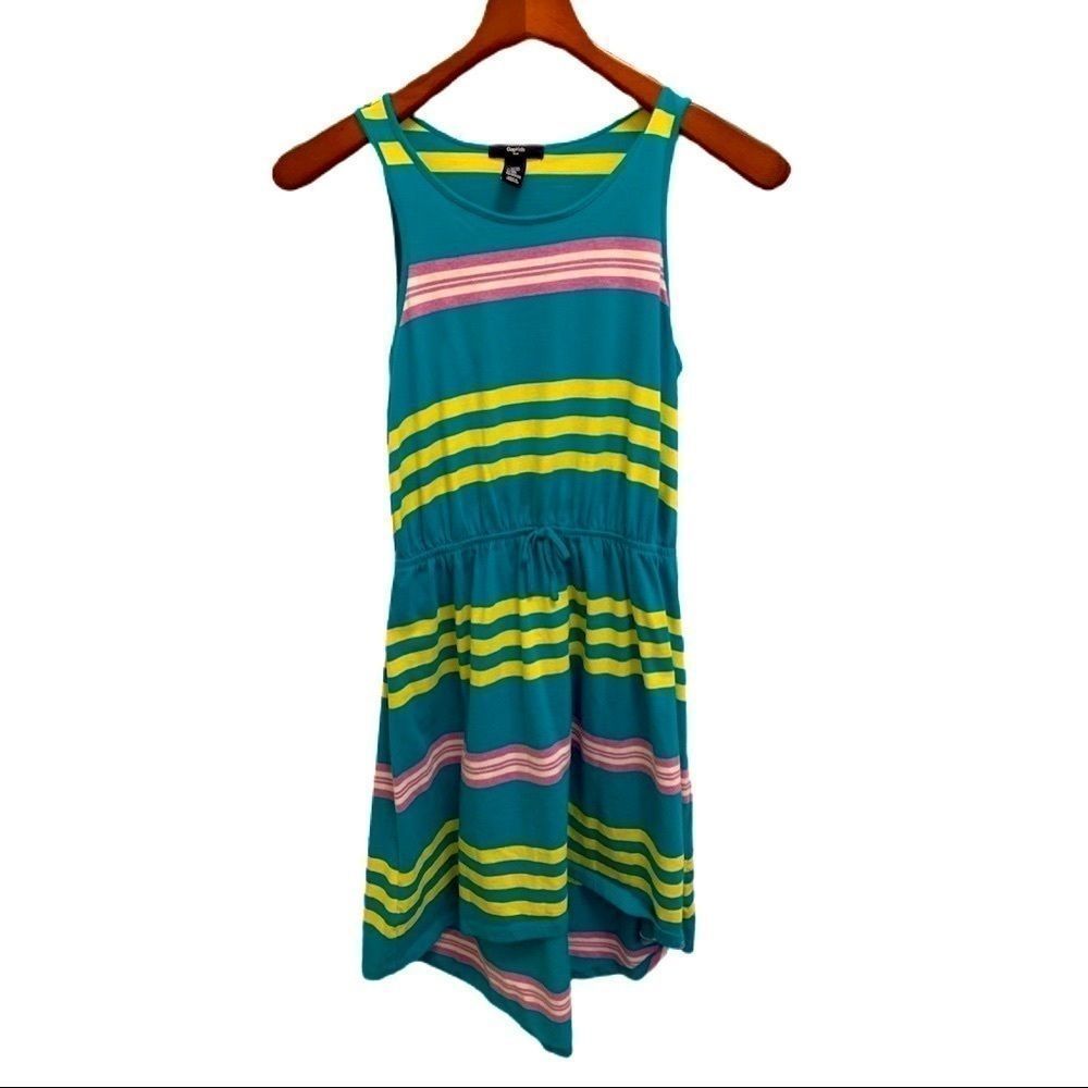 Gap kids high low summer dress striped XXL 13/14